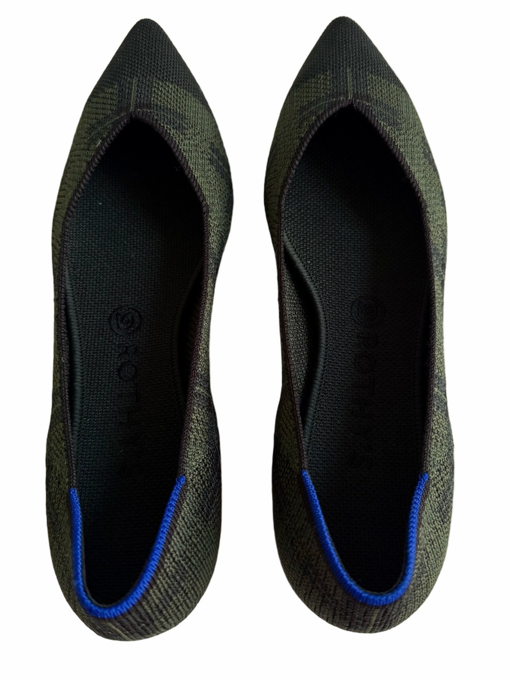ROTHYS The Point Racer Green Check Plaid Tartan Slip Ons Retired Size 10 EUC - Picture 7 of 14